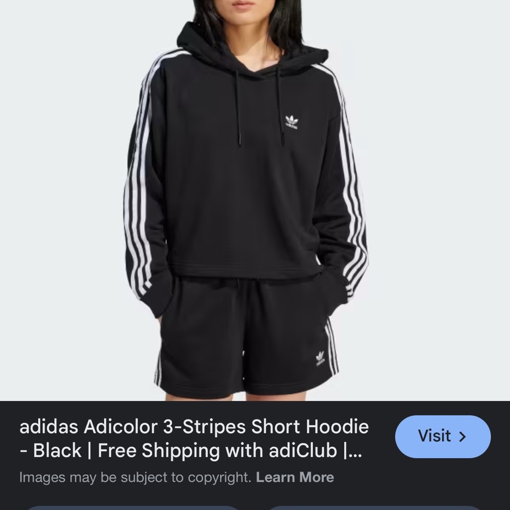 Adidas cropped hoodie 1x